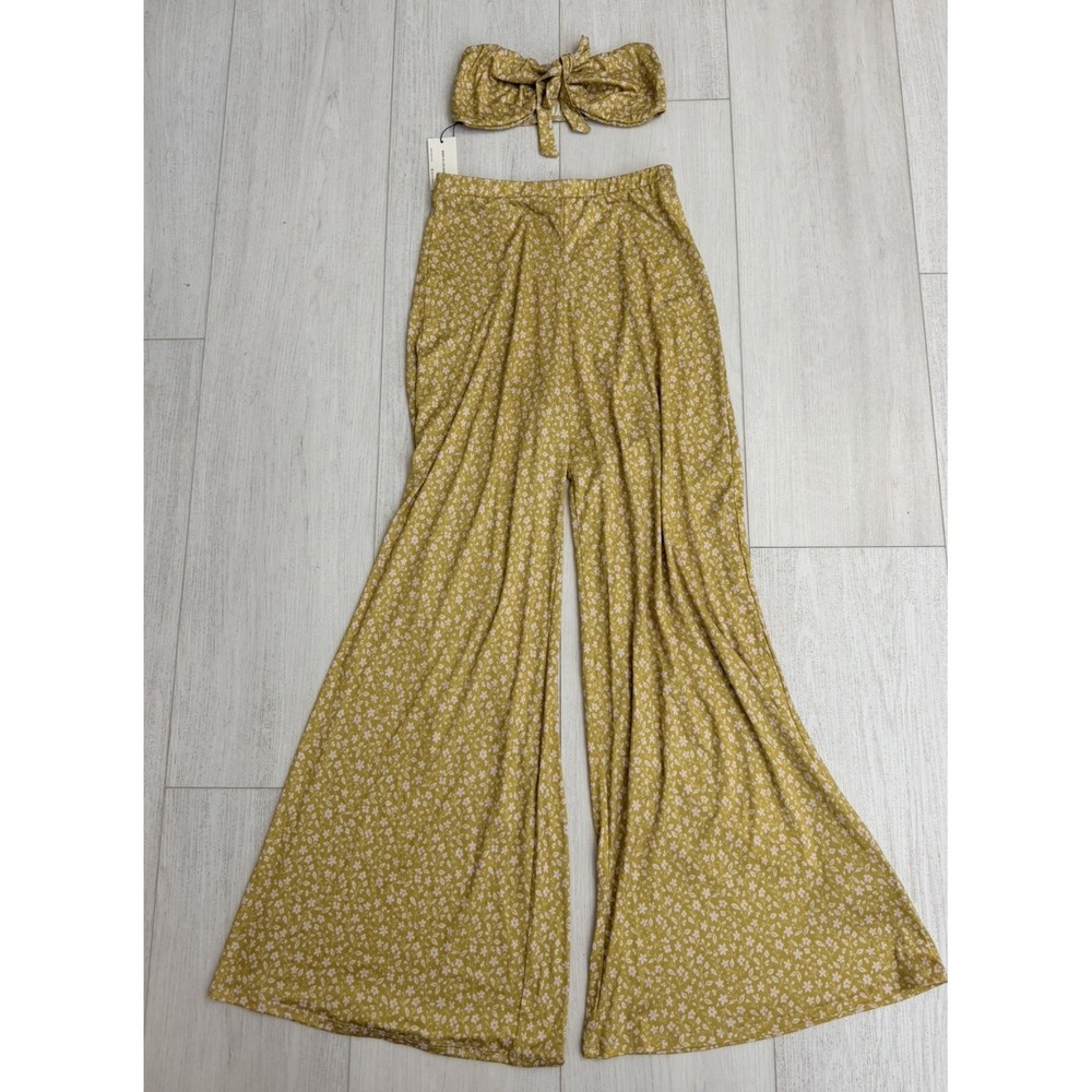 Resa Santorini Pants & Top Set Sz S Floral Green